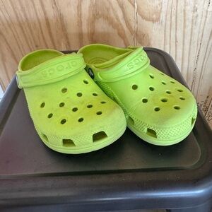 CROCS Kids Neon Green Sandals